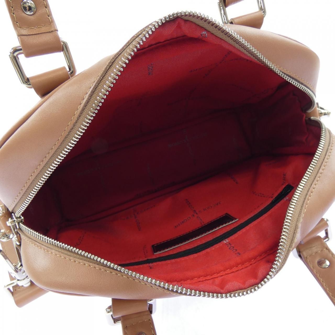 美品 JACQUES LE CORRE 中型ハンドバッグ ベージュ/レッド ジャックルコー JACQUES LE CORRE BAG - メルカリ