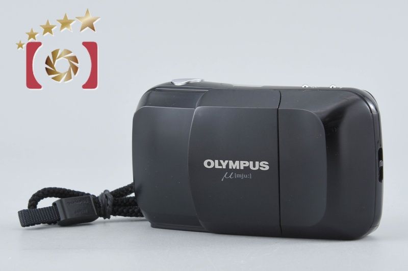 【中古】OLYMPUS オリンパス μ[mju:] ブラック コンパクトフィルムカメラ