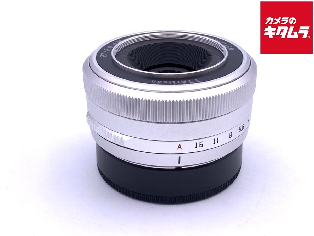 【中古】 【良品】 銘匠光学 TTArtisan AF 27mm f/2.8 フジフイルムX用 シルバー