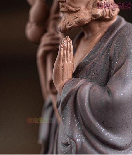 禅意 陶磁 茶道 装飾品 達磨祖師茶寵 茶室茶卓面人 置物zw519zw519