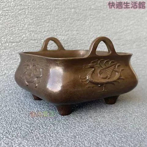 銅器 香炉 四大神獣香炉 両耳薫炉 香道具 茶道具 装飾品 工芸品 置物zw519zw519