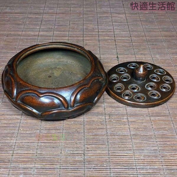 銅器 香炉 蓮花香炉 茶道具 香道具 室内薫香炉 装飾品 工芸品 置物 蓮華香炉 銅香炉 茶道具 香道具 仏具 工芸品 置物zw519zw519