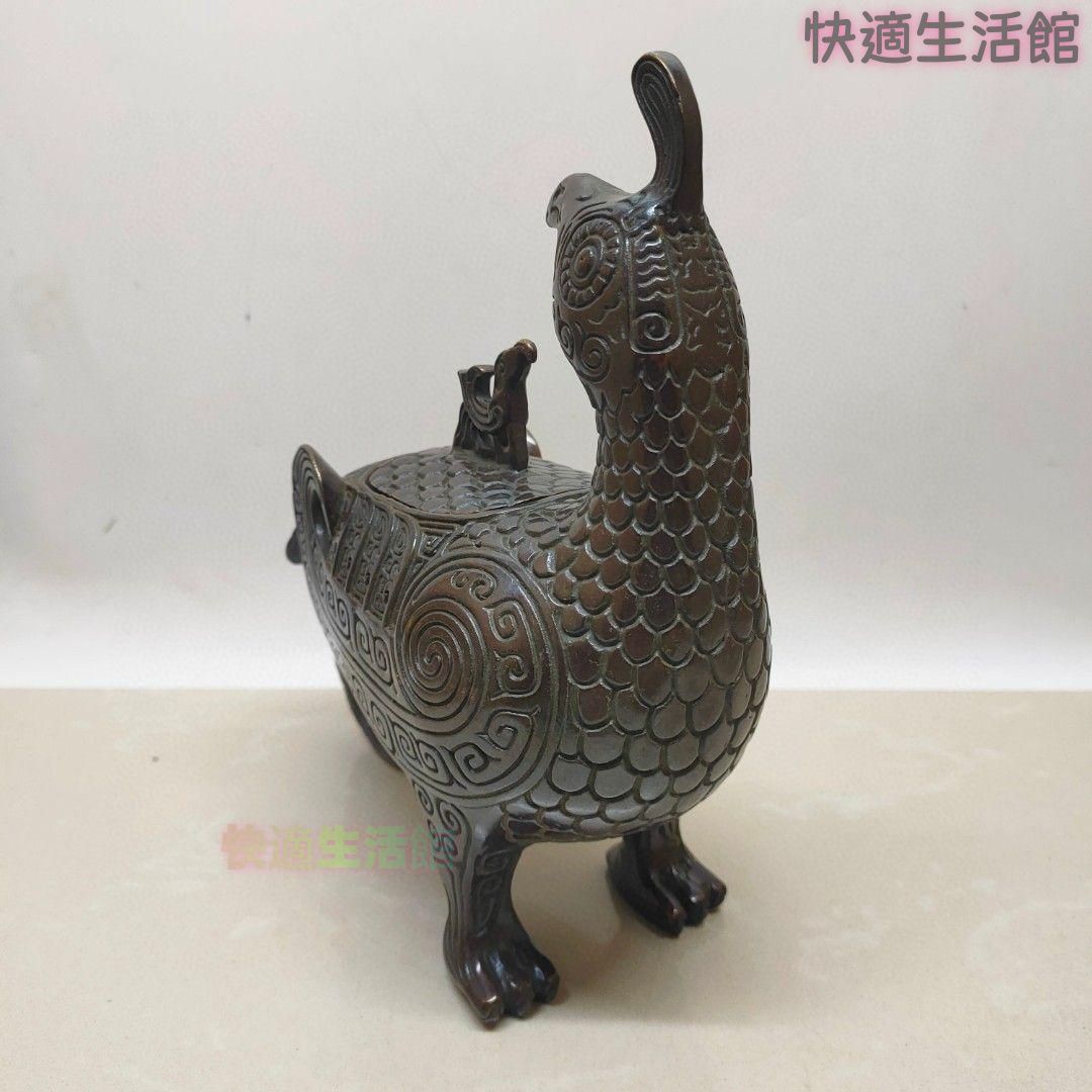 銅器 鳥尊 酒器 装飾品 現代工芸品美術品 置物zw519zw519
