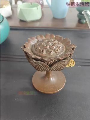 銅 細工 蓮華香炉 茶道具 香道具 装飾品 工芸品 美術品 置物zw519zw519