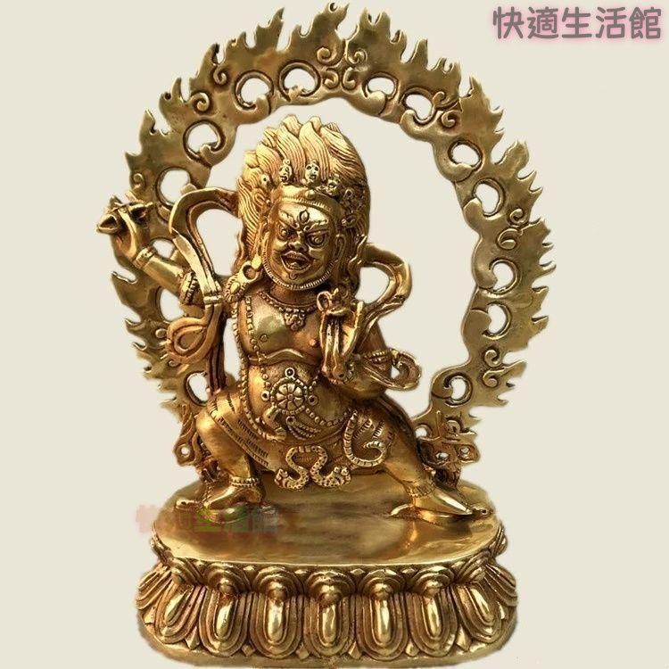 仏教美術 密教仏像 金剛手菩薩護法 銅製 仏像 彫刻 置物 開運 風水zw519zw519
