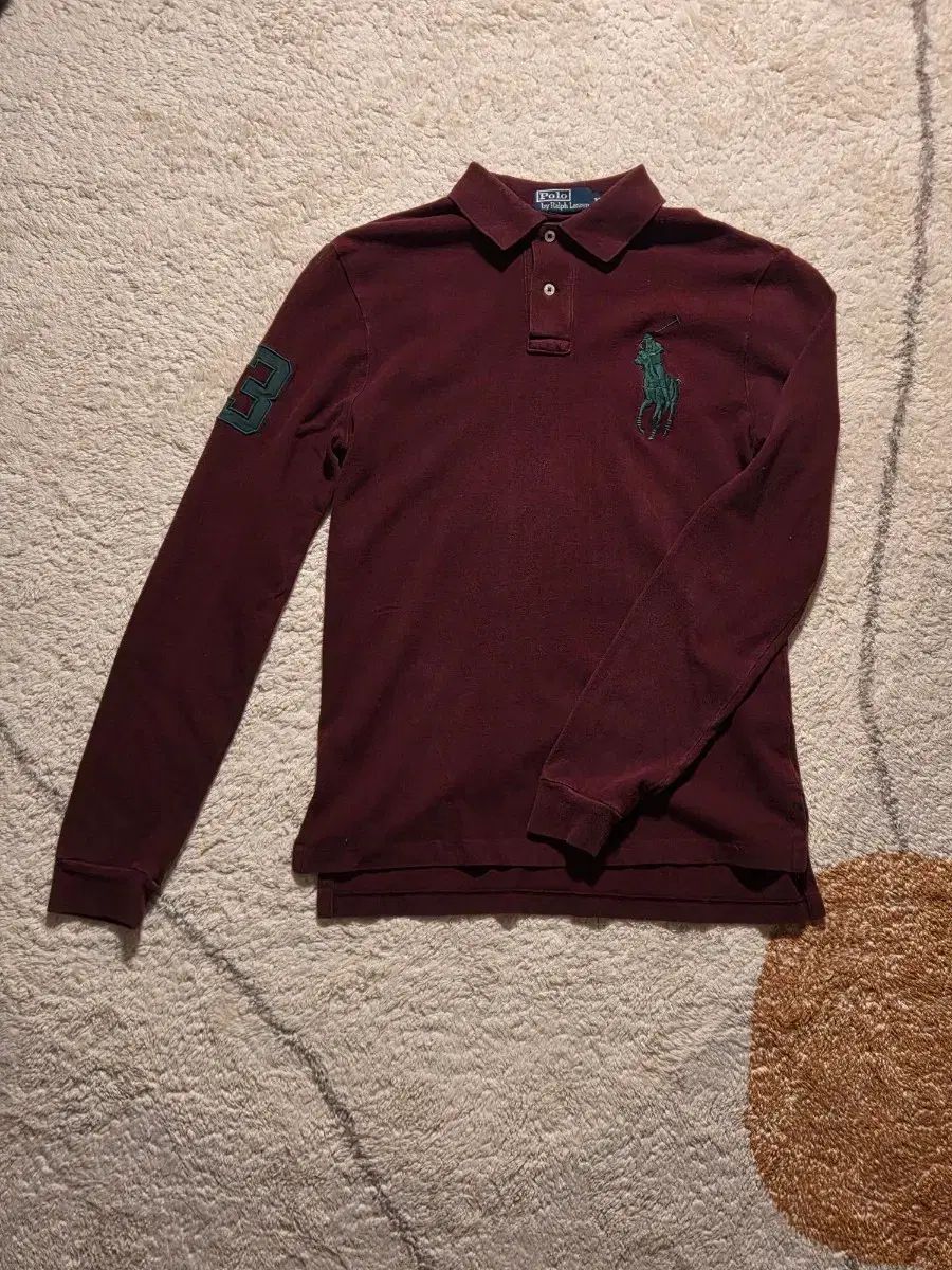 POLO RALPH LAUREN 長袖 カラーTシャツ バーガンディ