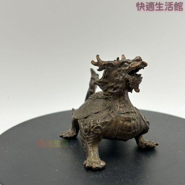 銅 細工 茶道具 香道具 蓋置 置物 竜亀 銅製zw519zw519