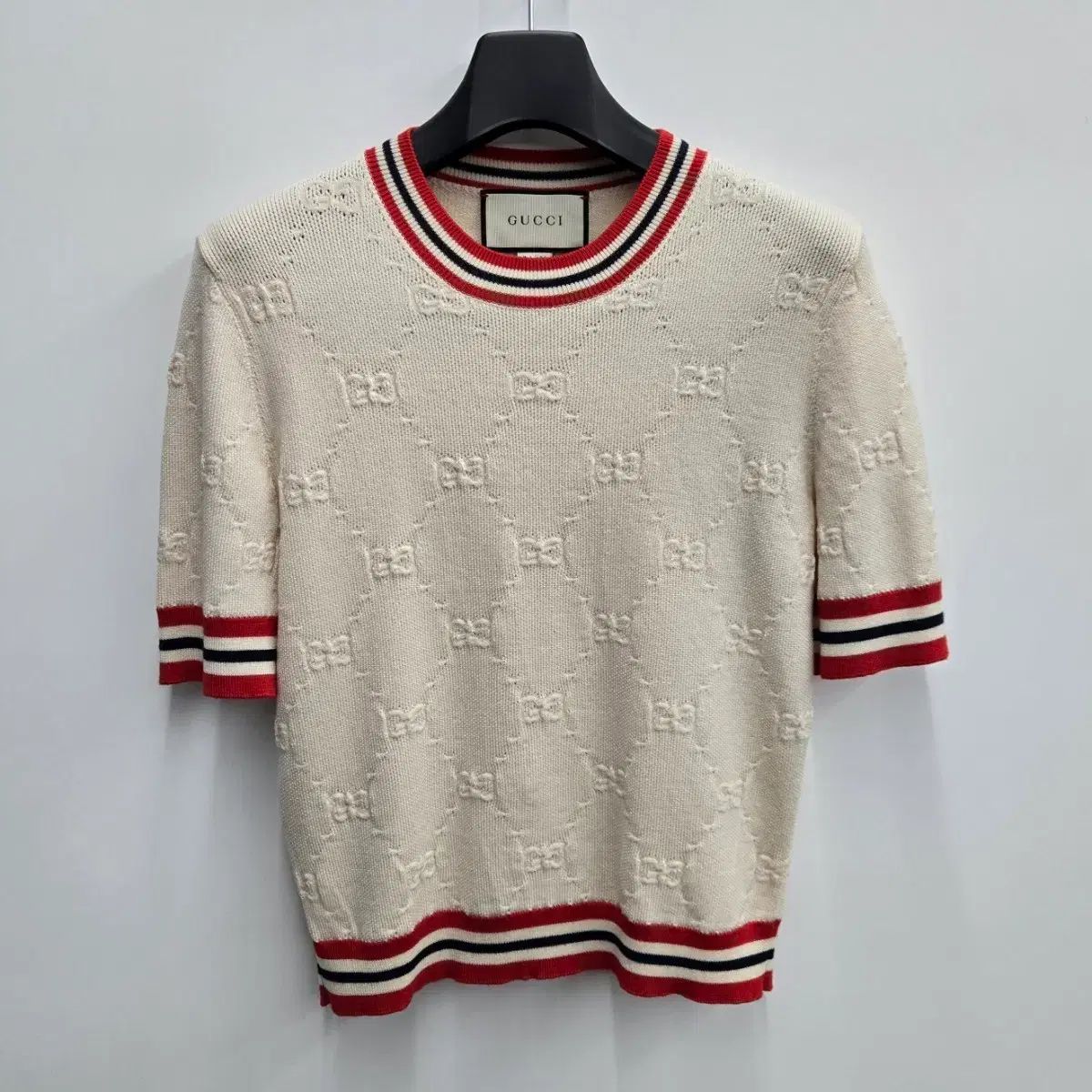 正規品 グッチ GG ジャカード ニット 半袖 M