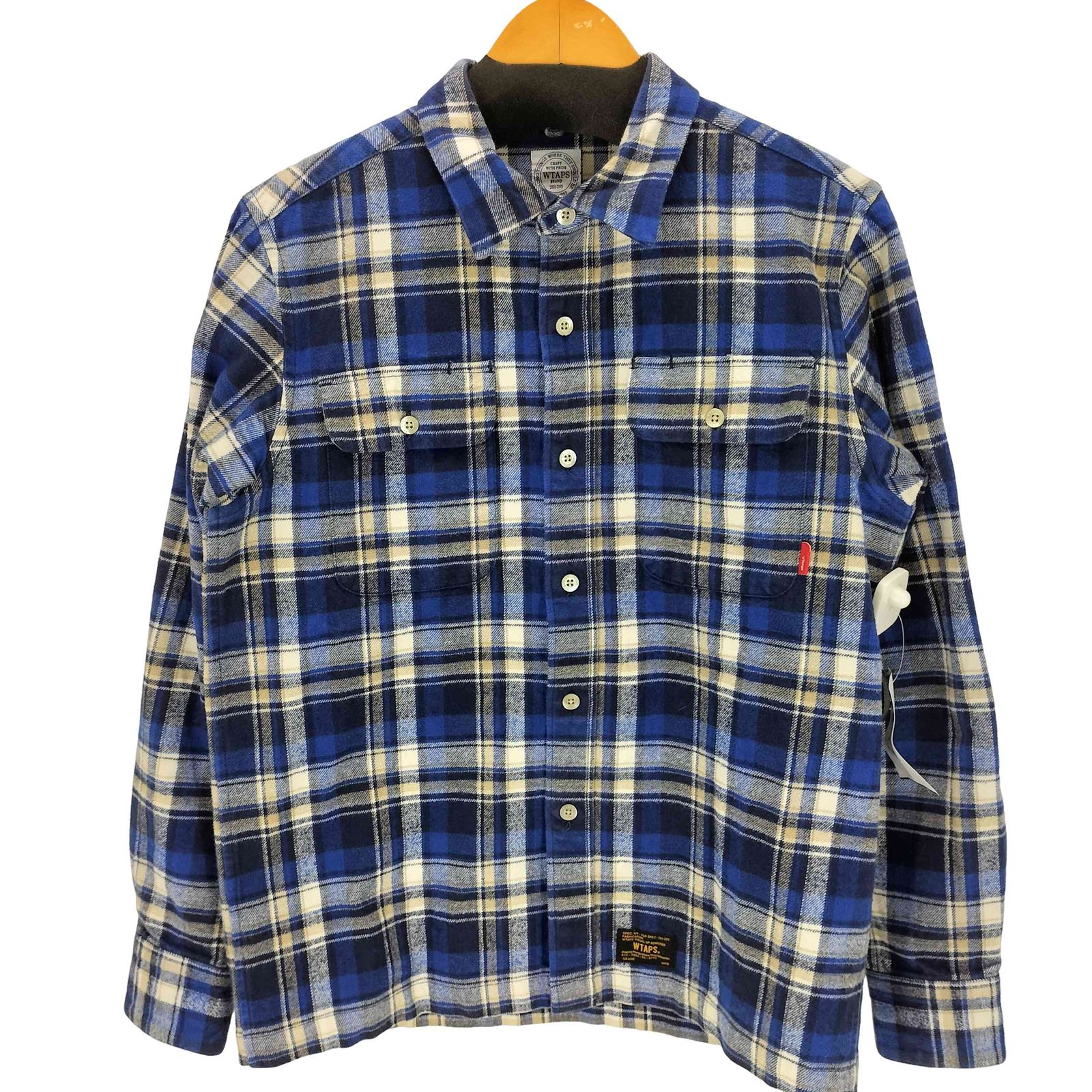 ダブルタップス WTAPS 14AW VATOS L/S フランネルチェック柄ネルシャツ