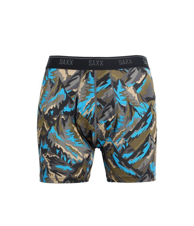 サックスアンダーウェアー メンズ ボクサーパンツ メッシュ Saxx Underwear Quest Quickdry Mesh Boxer Briefly Prism PeaksCar