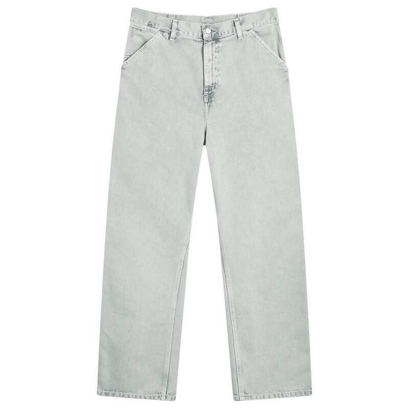 カーハート メンズ ボトムス カジュアルパンツ デニム Carhartt WIP Denim Single Knee Pants Black Chalk Wash チョーク