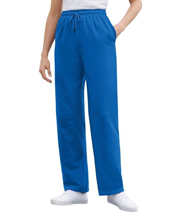 ウーマン ウィズイン レディース ボトムス カジュアルパンツ パンツ スウェットパンツ フリース Woman Within Womens Within BetterFleece PullOn Drawstring Sweatpants Bright cobal