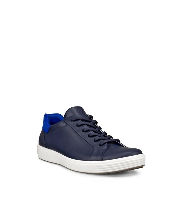 エコー メンズ シューズ スニーカー Ecco Mens Soft 7 Easy Slip Tie Sneakers Marine Virtual