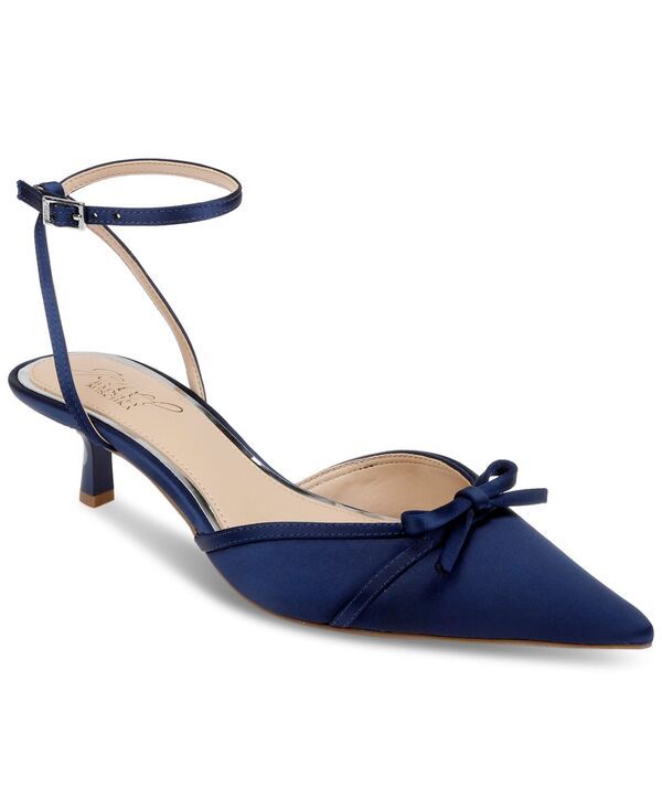 ジュウェルダグレイミシュカ レディース シューズ パンプス ヒール Jewel Badgley Mischka Womens Talasia Kitten Heel Pumps Navy Satin ネイビー