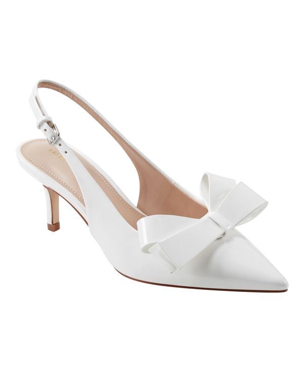 マークフィッシャー レディース シューズ パンプス Marc Fisher Womens Allon Pointy Toe Dress Slingback Pumps White ホワイト