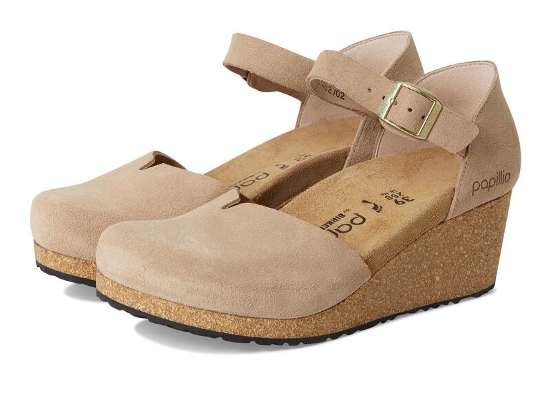 ビルケンシュトック レディース シューズ ヒール サンダル スエード Papillio by Birkenstock Mary Wedge Sandal Suede Warm Sand サンド