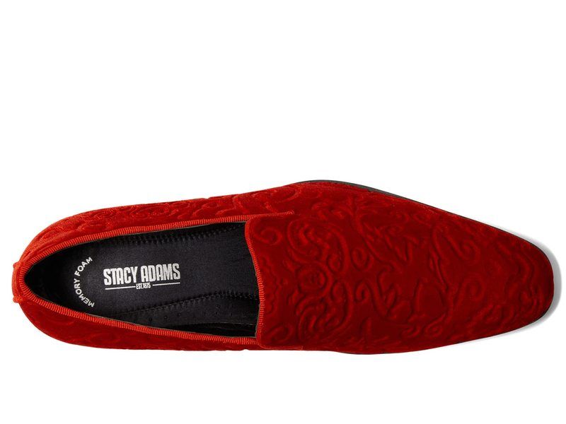 ステイシーアダムス メンズ シューズ スリッポン・ローファー Stacy Adams Saunders Velour SlipOn Red レッド ステイシーアダムス メンズ シューズ スリッポン・ローファー Stacy Adams Saunders Velour SlipOn Red レッド