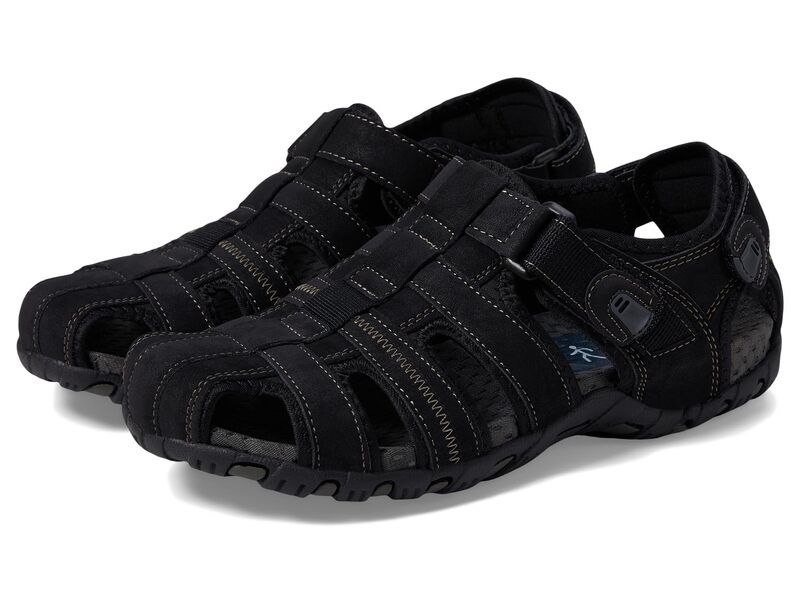 ノンブッシュ メンズ シューズ サンダル Nunn Bush Rio Bravo Fisherman Sandal Black ブラック