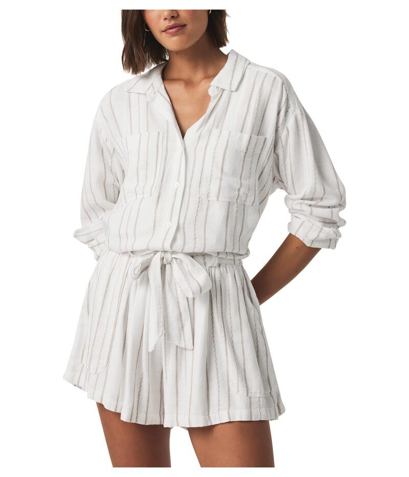 スプレンディット レディース ボトムス ハーフパンツ・ショーツ ショートパンツ Splendid Gabrielle Stripe Shorts WhiteFawn ホワイト 12,145円