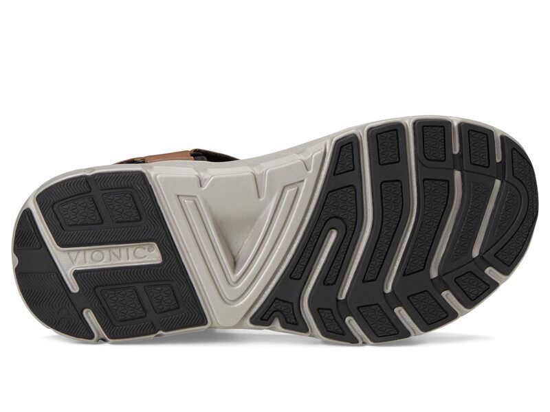 バイオニック メンズ シューズ サンダル VIONIC Walk Max Wanderer Walking Sandals Hazelnut Leathe