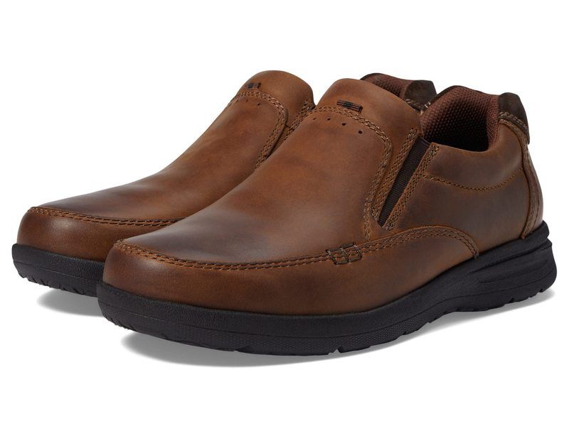 ノンブッシュ メンズ シューズ スリッポン・ローファー Nunn Bush Cam Moc Toe SlipOn Brown Crazy Hor ブラウン