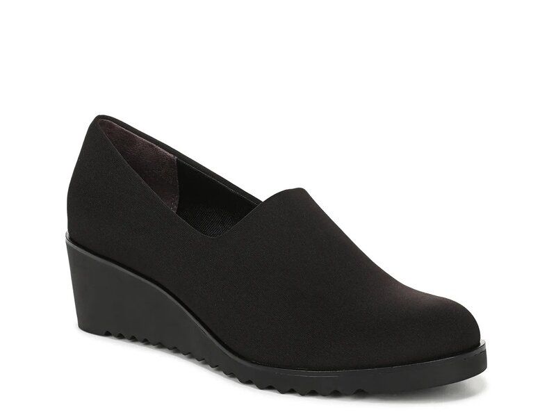 ライフストライド レディース シューズ スリッポン・ローファー LifeStride Ziva Wedge SlipOn Black ブラック