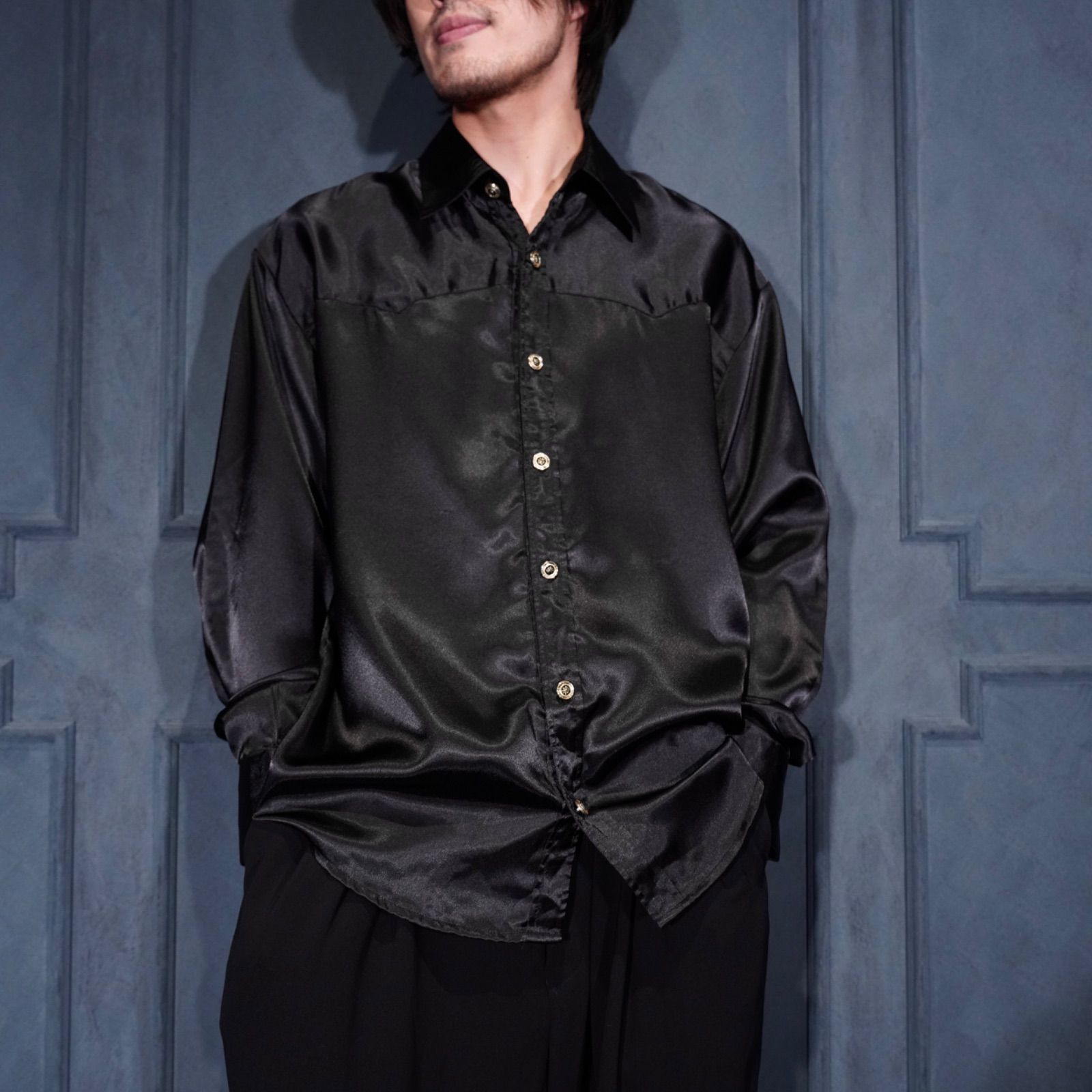 USA VINTAGE SCORPIO DESIGN BUTTON SATIN SHIRT/アメリカ古着デザインボタンサテンシャツ 9,112円