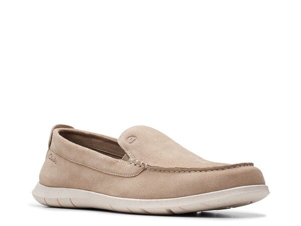 クラークス メンズ シューズ スリッポン・ローファー Clarks Flexway Step SlipOn Sand Suede サンド