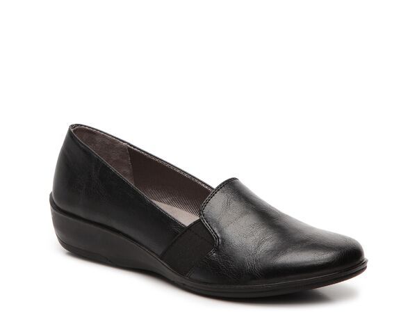 ライフストライド レディース シューズ スリッポン・ローファー LifeStride Isabelle Wedge SlipOn Black ブラック