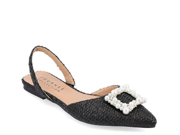ジュルネ コレクション レディース シューズ パンプス Journee Collection Hannae Flat Black ブラック