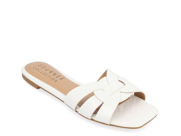 ジュルネ コレクション レディース シューズ サンダル Journee Collection Arrina Slide Sandal Womens White ホワイト