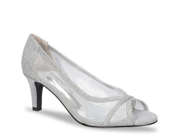イージーストリート レディース シューズ パンプス Easy Street Picaboo Pump Silver Metallic Glitter シルバー