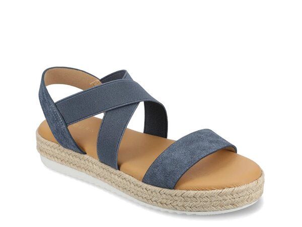ジャーニー レディース シューズ サンダル Journee Caroline Espadrille Sandal Denim Blue デニム