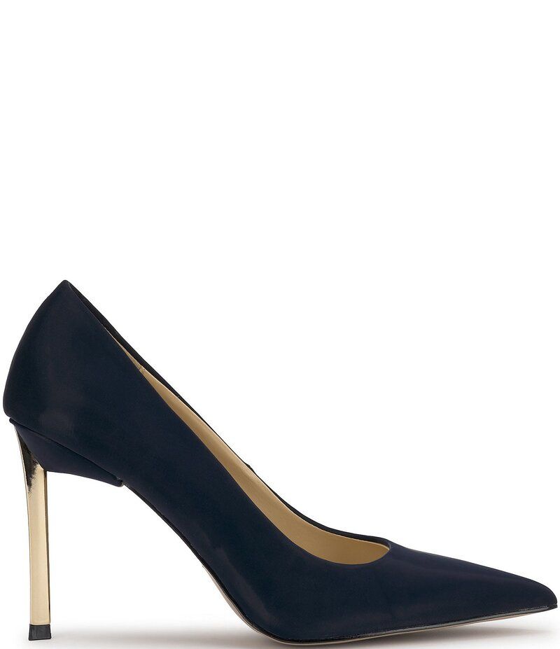 ジェシカシンプソン レディース シューズ ヒール Tシャツ Jessica Simpson Kheloe Sateen Pointed Toe Pumps Dark Night