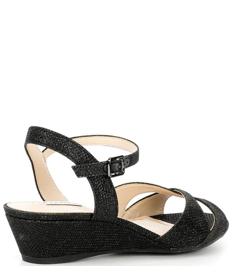 アレックスマリー レディース シューズ サンダル Alex Marie Matilda Glitter Wedge Dress Sandals Black ブラック