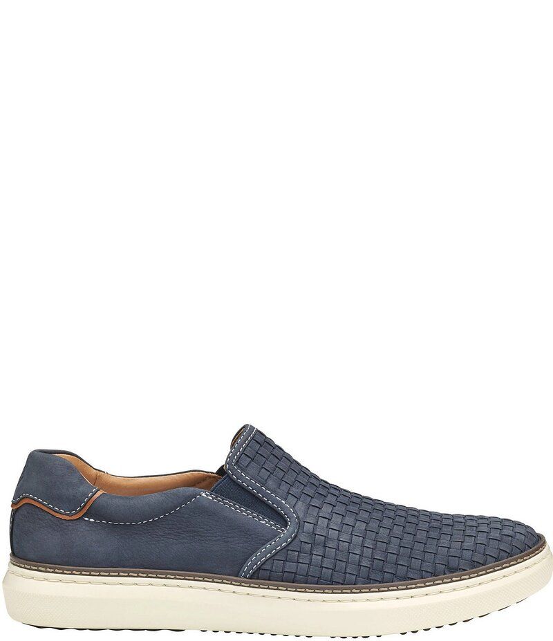 ジョンストンアンドマーフィー メンズ シューズ スリッポン・ローファー スニーカー Johnston Murphy Mens McGuffey 2 Woven Nubuck Slip On Sneakers Navy ネイビー