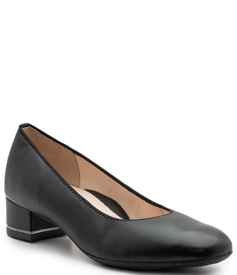 アラ レディース シューズ パンプス レザー ヒール ara Gabrielle Leather Block Heel Pumps Black Leather ブラック