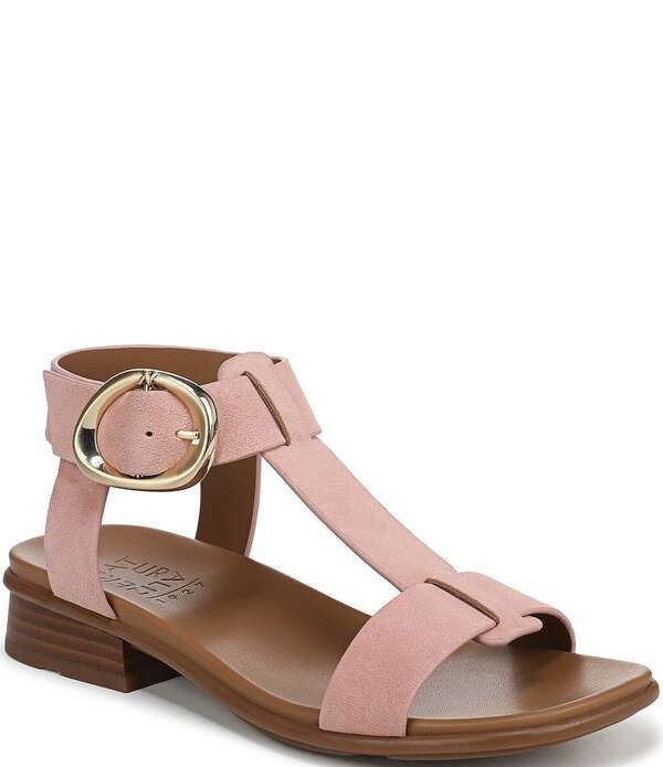ナチュライザー レディース シューズ サンダル スエード アンクル Naturalizer Brandy Suede Big Buckle Hardware TStrap Ankle Wrap Sandals Phantom Pink ピンク