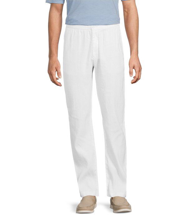トッミーバハマ メンズ ボトムス カジュアルパンツ リネン Tommy Bahama Beach Coast Linen Full Elastic Pants White ホワイト