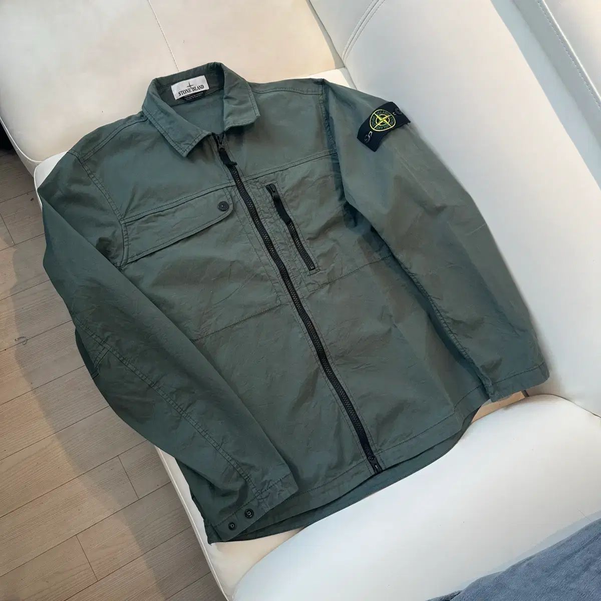 24SS試着のみ M STONE ISLAND ストーンアイランド スーピマコットン ストレッチ-TC オーバーサイズシャツ