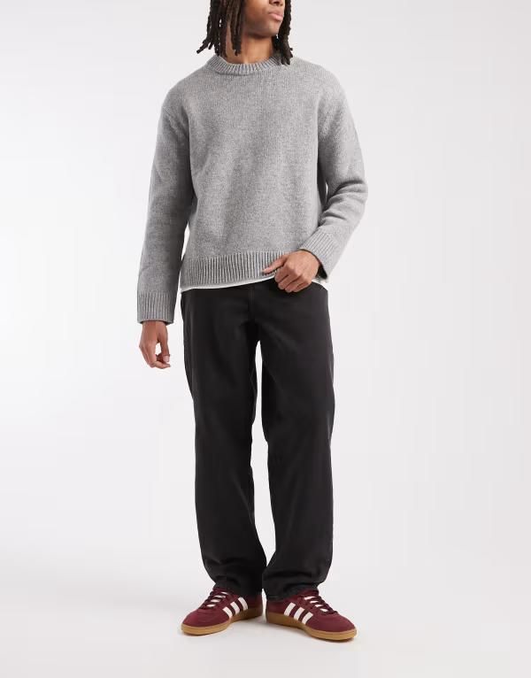 エイソス メンズ ボトムス デニムパンツ ジーンズ ASOS DESIGN baggy jeans in washed WASHED BLACK ブラック