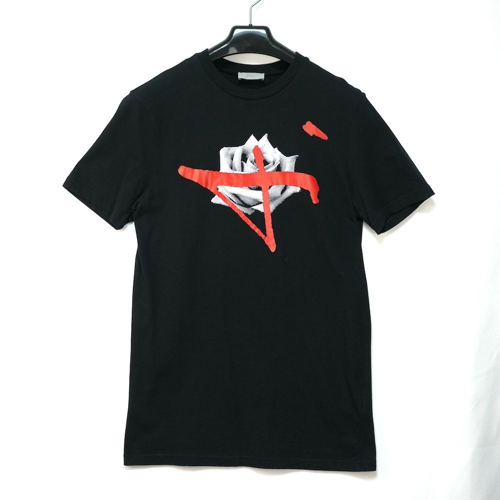DIOR HOMME ディオールオム 16AW ローズ プリント Tシャツ ブラック XXSサイズ 633J654I0511