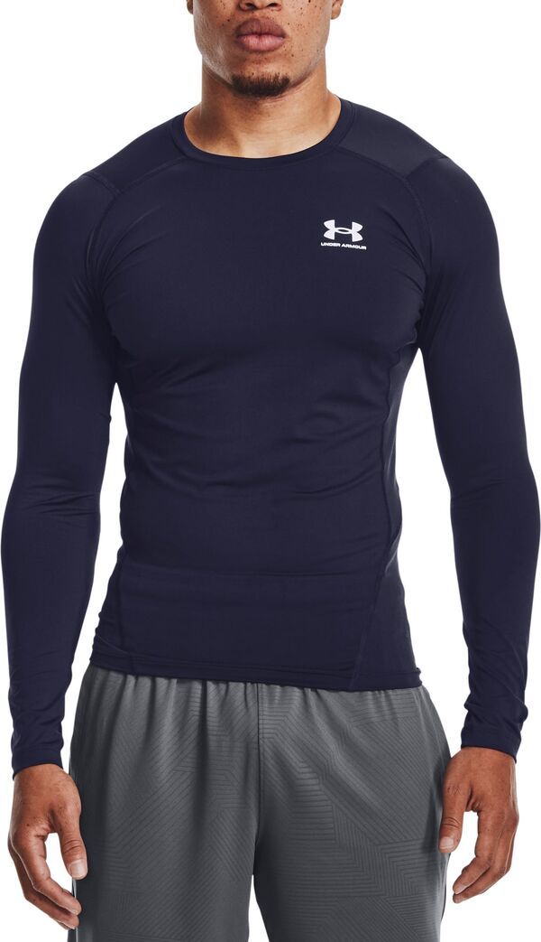 アンダーアーマー メンズ トップス シャツ Under Armour Mens HeatGear Compression Long Sleeve Shirt Midnight NavyWhite ホワイト