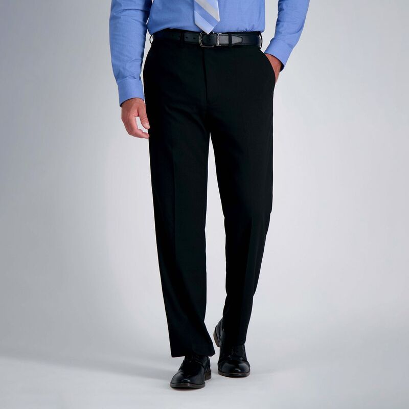 ハガー メンズ ボトムス カジュアルパンツ Mens Haggar Premium ClassicFit FlatFront Stretch Suit Pants Black ブラック
