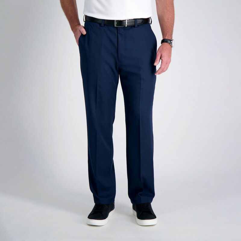 ハガー メンズ ボトムス カジュアルパンツ Mens Haggar Cool 18 PRO ClassicFit WrinkleFree FlatFront Expandable Waist Pants Navy ネイビー