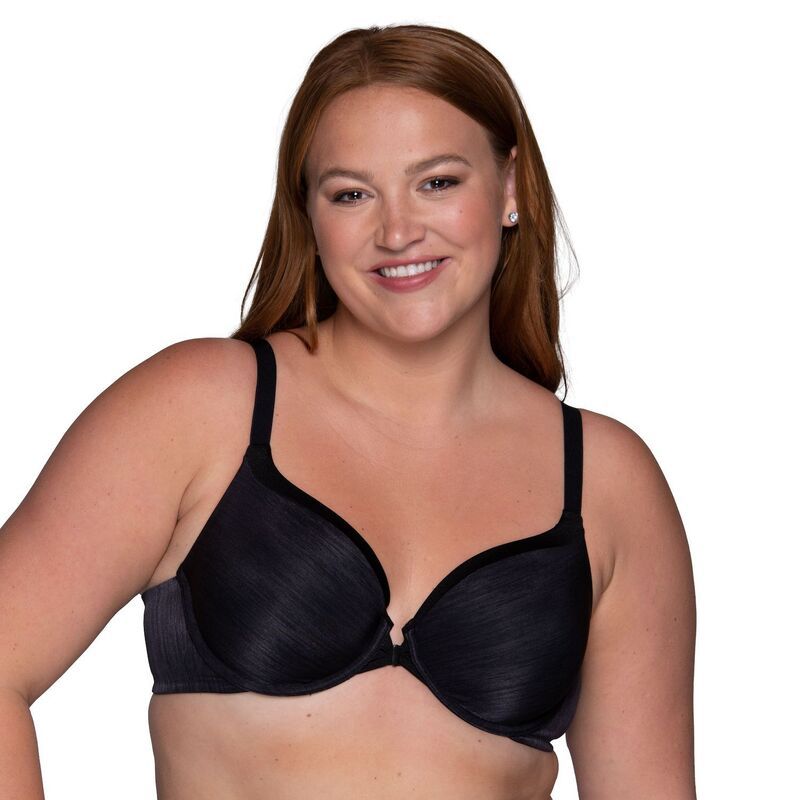 バニティフェア レディース アンダーウェア ブラジャー Vanity FairR Illumination FrontClosure 3Way Convertible Bra 75339 Midnight Black ブラック