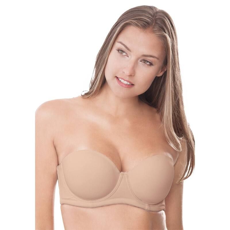 コンフォート チョイス レディース アンダーウェア ブラジャー プラスサイズ ストラップレス Comfort Choice Womens Plusize Convertible Strapless Underwire Bra Beige ベージュ