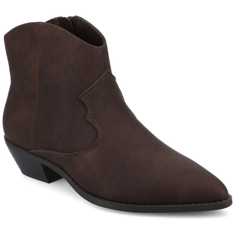 ジャーニー レディース シューズ ブーツ・レインブーツ アンクル Journee Taliah Womens Ankle Booties Vintage Brown ブラウン