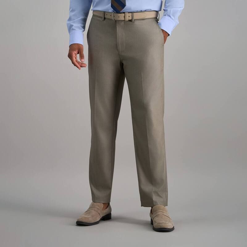 ハガー メンズ ボトムス カジュアルパンツ Mens JM Haggar Premium SlimFit 4Way Stretch FlatFront Dress Pants Oatmeal オートミール