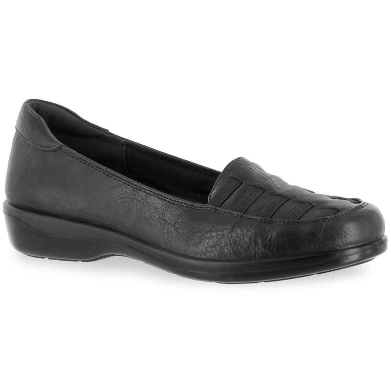 イージーストリート レディース シューズ スリッポン・ローファー Easy Street Genesis Womens Comfort SlipOn Shoes Black ブラック